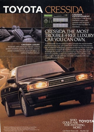 Toyota Cressida Vintage Ad 1981